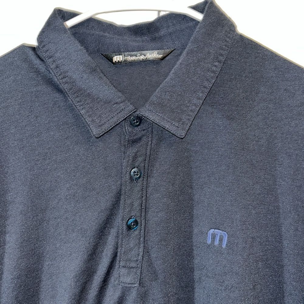 No Logo Dark Navy Blue Travis Mathew Golf Polo Shirt Classic fit XL Mens